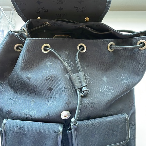 MCM Black Canvas Backpack ✨ - Picture 7 of 10